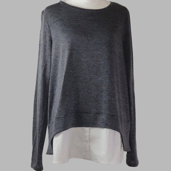 Simply Vera Wang Women's Gray Pull Over Top Size L (C515) - Picture 2 of 6